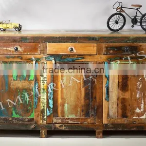 INDIAN FURNITURE RECYCLE WOOD SIDE BOARD, FOR DINING ROOM thumbnail-2