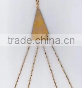 Newest Body Jewelry Triangle Pendant Two Layers Crossover Belly Body Chain ,Plated Body Chain thumbnail-3