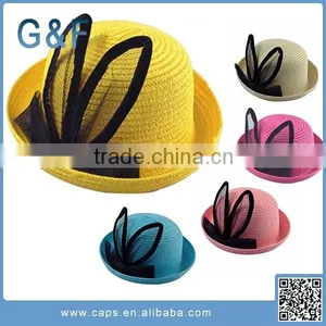 Animal Shape Plain Rabbit Straw Hats Wholesale thumbnail-1