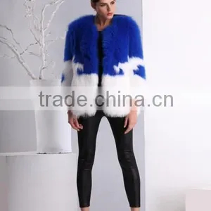 Blue and White Wholesale Price Fox Fur Coat for Women Winter thumbnail-1