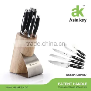 6 PCS Practical Kitchen Knives Set With Wooden Stand thumbnail-1