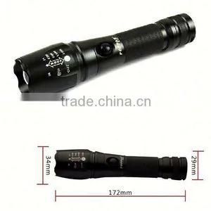 868 XM-L T6 LED Rechargeable Aluminum Zoomable Led Torch Flashlight thumbnail-3