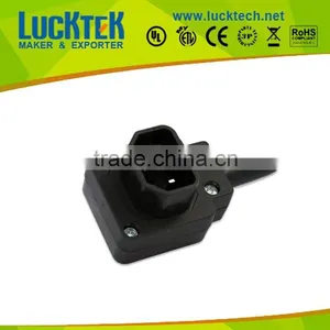 IEC 320 C14 Down Angle Connector Power Plug Adapter thumbnail-1