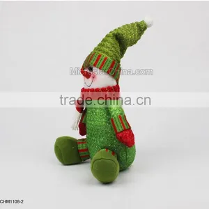 Christmas Sitting Santa Claus Snowman Doll Figurine Toy Room Ornament Decoration Gift thumbnail-2
