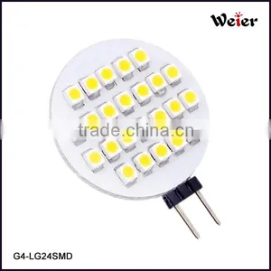 Round Shape 100lm G4 Side Pin 24SMD 1.2W 3528 24V CE RoHS Approved thumbnail-1