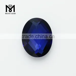 Double Briolette Faceted Oval 7 x 9 mm 34# Sapphire Corundum Stone thumbnail-2