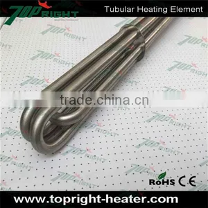 Custom Built SUS304 3 Phases U Shape Tubular Type Water Immersion Heater With Flange thumbnail-6