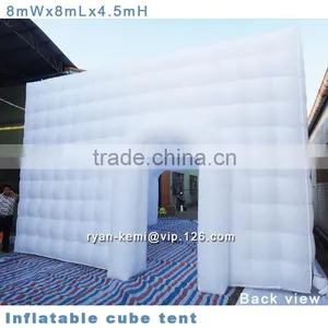 8x8x4.5mH Inflatable Cube Tent Cubic Tent Giant Inflatable Tents Advertising Inflatable Tent Outdoor Inflatable Party Tent thumbnail-5