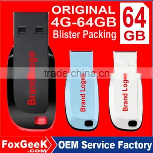 Original Brand Cruzer Blade 64GB USB Flash Drive Key 4 8 16 32 GB Real Capacity Blister Packing Wholesale Bulky thumbnail-1