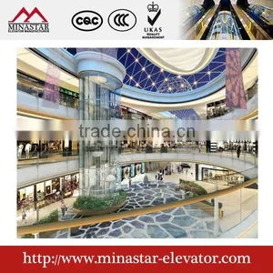 China 630kg~1250kg,1.0m/s~1.75m/s Panoramic Elevator Sightseeing Elevator Supermarket Lift thumbnail-1