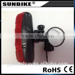High Quality Factory Direct Sale Cheap 5 Red LED Bicycle Tail Light thumbnail-4