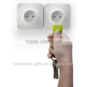 Wall Socket Design Unplug Keyring Keychain Key Holder thumbnail-1