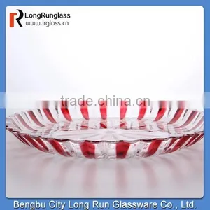 LongRun Hot Sale Crystal Colored Glass Fruit Plate thumbnail-1