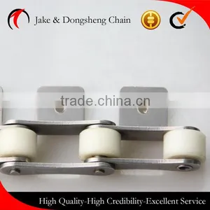 Duble Pitch Plastic Chains Conveyor SUS Chains With Attachments & Large Rollers thumbnail-3