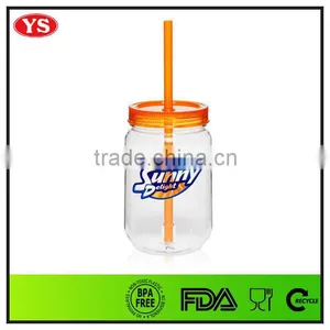 Jumbo 24 oz Clear Plastic Mason Jar Without Handle thumbnail-6
