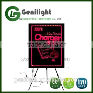 Acrylic Sparkle Neon SMD 5050 RGB Board LED Illuminated Chalkboard Sign thumbnail-1
