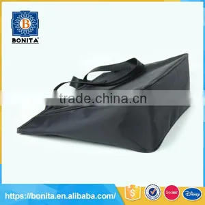 Cheap Custom Big Space Eco-friendly Unisex Black Mesh Shopping Bag Foldable thumbnail-3