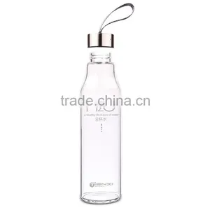 BPA Free Hot Sale White Glass Water Bottle Hot Water Bottle for Girls Voss Water Glass Bottle Wholesale thumbnail-4