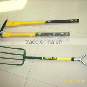 Carbon Steel Shovel and Steel Pick With Fiberglass Handle thumbnail-1
