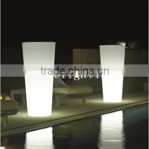 Rome Plastic Waterproof Colorful Light Led Flower Planter for Garden thumbnail-1