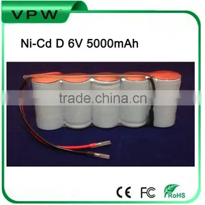 Emergency Light High Temperature Rechargeable Nicd D 6V 5000mAh Battery thumbnail-1