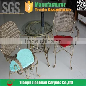 100% Polyester Chenille Design and Plain Partern Chair Mat thumbnail-1
