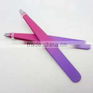 Red and Black Stainless Steel 9.6cm 13g New Style Eyebrow Tweezers thumbnail-4