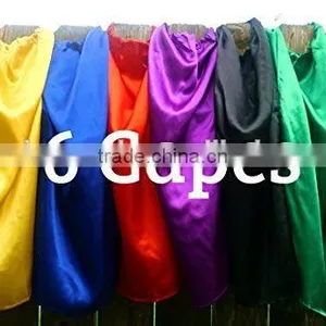 Reversible No Tag Double Ply Super Hero Capes Children Set of 6 thumbnail-1
