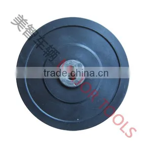 Wide 4 Inch Plastic Black Color Rubber Trolley Wheels thumbnail-1