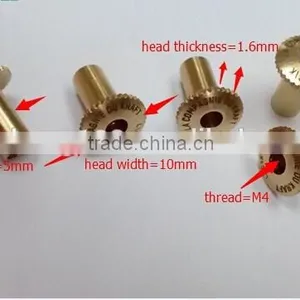 Made in China Brass Rivet ,Brass Male Female Screws With Logo thumbnail-1