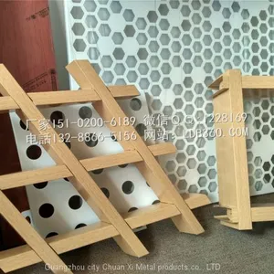Wood Grain Aluminum Tube, Imitation Wood Metal Aluminum Pipe Instead of Wood Decoration thumbnail-2