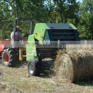 New Style High Working Efficiency Tractor PTO Use Hay Round Baler Straw Baler Machine Grass Round Baler thumbnail-1