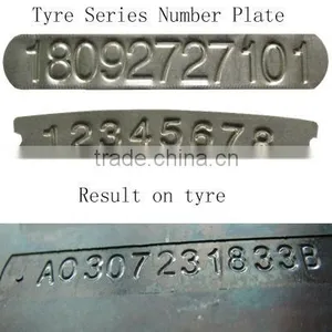 Tyre Series Number Aluminium Plate thumbnail-1