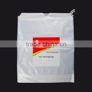 Wholesale EN13432/ ASTMD6400 Certificated 100% Biodegradable Cornstarch Drawstring Shopping Bag thumbnail-4