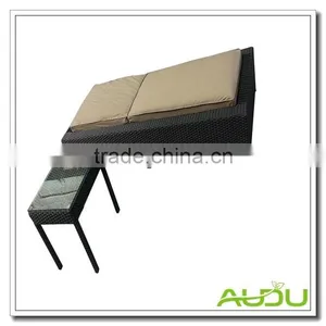 Audu Sun Lounger With Side Table Rattan Swimming Pool Dining Table thumbnail-2