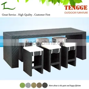 YH-8046 Most Popular Outdoor Wicker Bar Tables and Chairs for Sale thumbnail-1