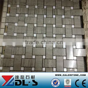 Grey Wood Vein Marble Mosaic Tile 12x12 Basket Weave Polished Price thumbnail-1