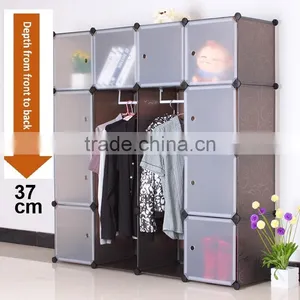 DIY Plastic Bookshelf Closet Wardrobe Cabinet Bathroom Shelf Shoe Rack thumbnail-3