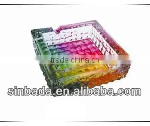 Glass Ashtray With Decal on Bottom ,high Quality Glass Ashtray,square Glass Ashtray thumbnail-1