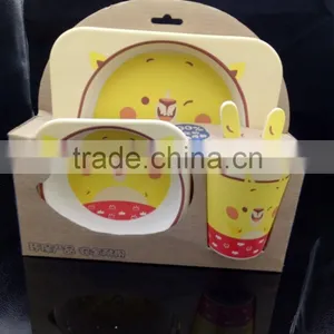 2016 Hot Sale Biodegradble Bamboo Fibre Kid's Dinner Set thumbnail-1