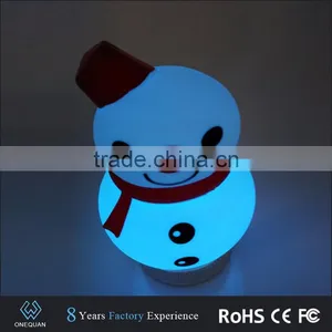 New Product Cartoon Snowman Shape Ibastek Bluetooth Speaker With LED Light thumbnail-6