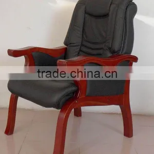 Chinese Leather Wooden Frame Chair thumbnail-1