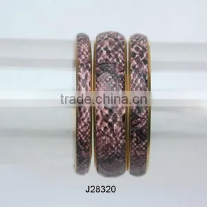 Imitation Leather Bracelet on Brass Base thumbnail-1
