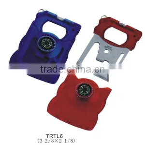 Mini Portable Emergency Survival 11 Multi Tool Card Can Opener Stainless Steel thumbnail-1