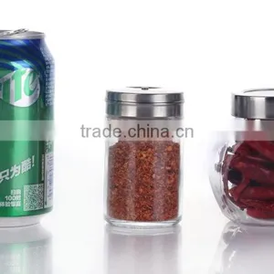 Set 10 Clear Glass Spice Jars With Metal Stand thumbnail-2