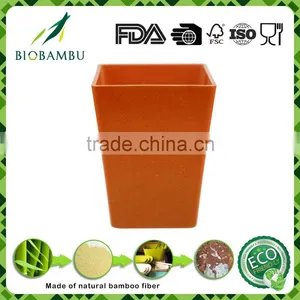 Wholesale Cheap Outdoor Garden Colorful Bamboo Fiber Flowerpot thumbnail-4