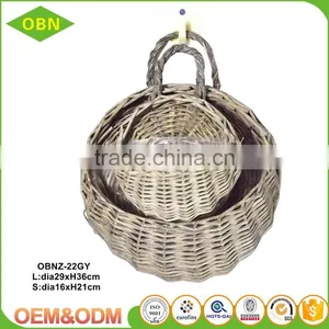 China Factory High Quality Beautiful Hanging Flower Gift Basket Wholesale Decorate Your Garden thumbnail-2