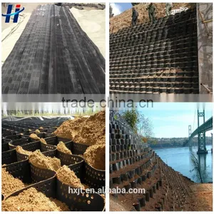 Highways Roads Shoulder and Slope Protecting Wall HDPE Geocell Price thumbnail-1