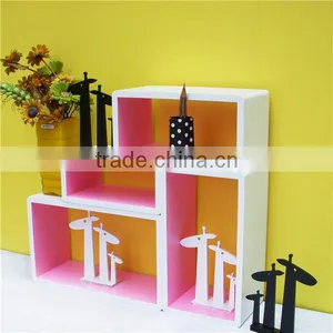 Living Room Wall Wood Cube Shelf OEM Letters Furnishing Articles thumbnail-1
