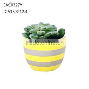 Nordic Marble Like Lines Concrete Flower Pot Plant Pot Plowerpot thumbnail-3
